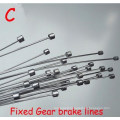 Road bike MTB Bike Fixed Gear Bicycle Brake Line Shift Shifter Gear Brake Cable Sets Core Inner Wire Silver Steel Speed line